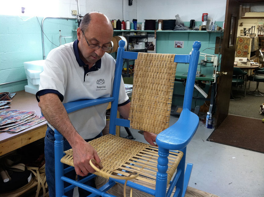 Caning a Porch Rocker at Imperial